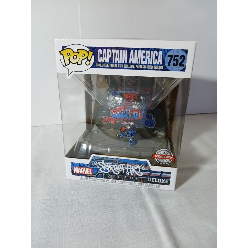 Funko POP! Marvel Deluxe Captain America #752 [Street Art] Exclusive